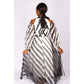 Cut off The Shoulder Irregular Striped Dress