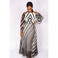 Cut off The Shoulder Irregular Striped Dress