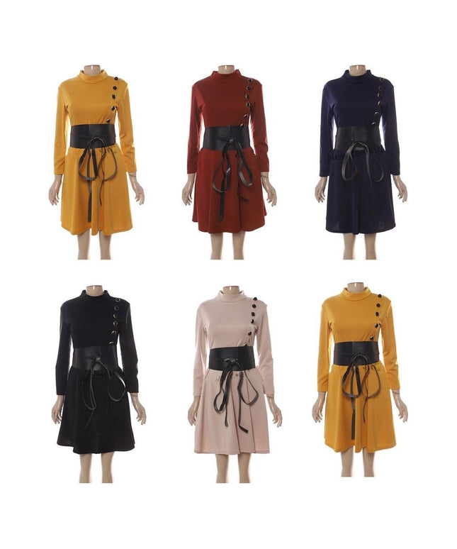 Butoon Detailed Vintage Dress 