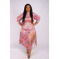 Side Slit Floral Dress 
