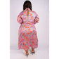 Side Slit Floral Dress 