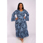 V-Neck Long sleeve Maxi Dress 