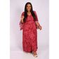V-Neck Long sleeve Maxi Dress 
