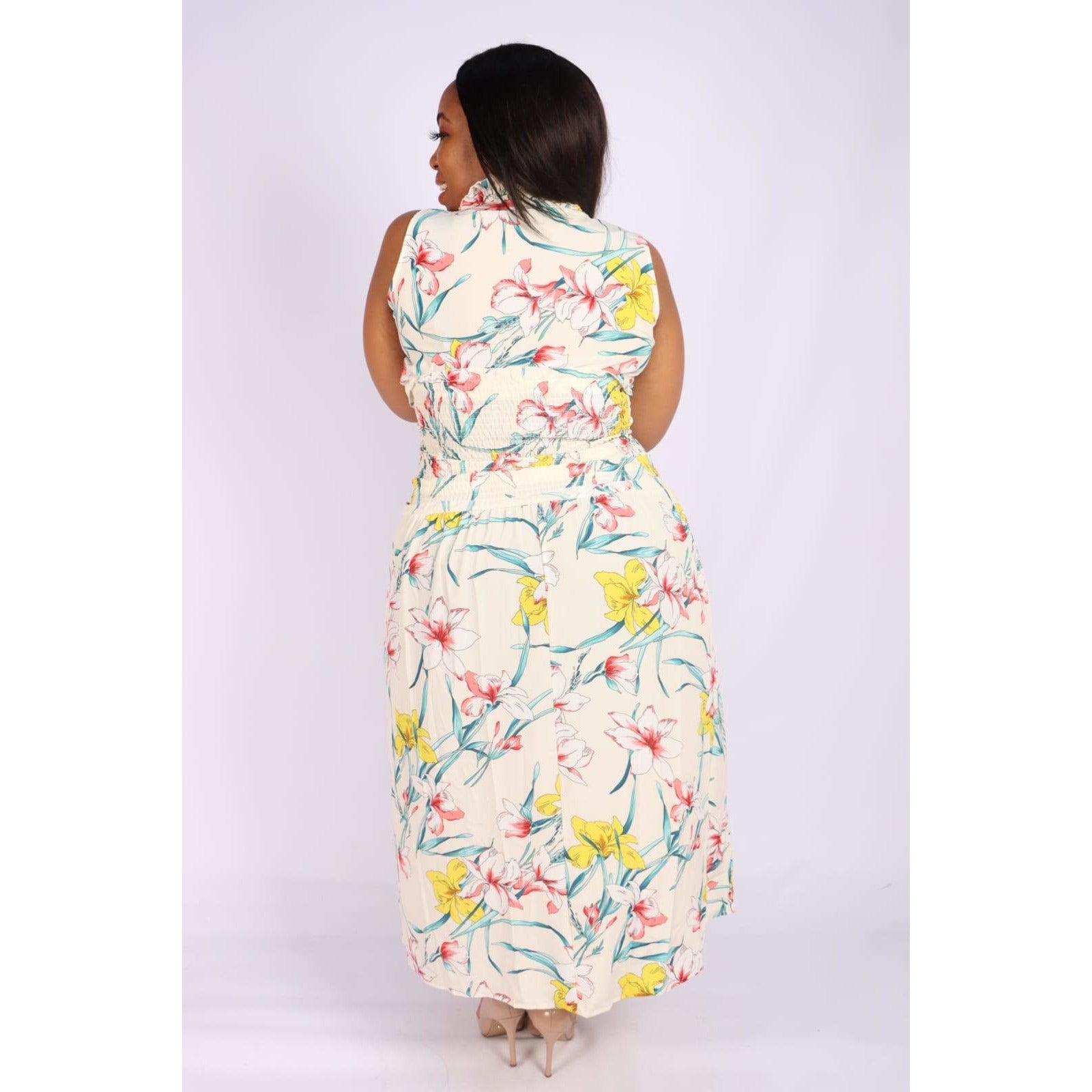 Sleeveless Floral Maxi Dress – YELLOW SUB TRADING