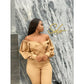 Off Shoulder Formal Suit 