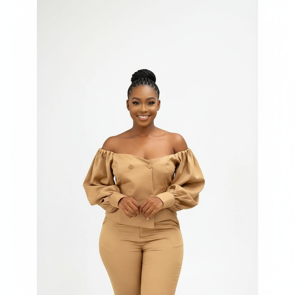 Off Shoulder Formal Suit