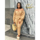 Off Shoulder Formal Suit 