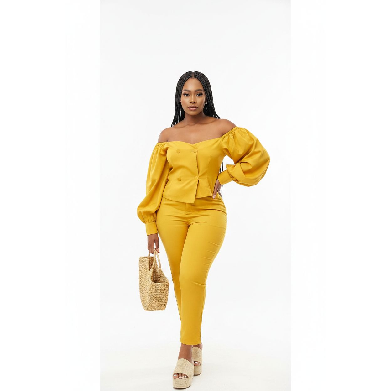 Off Shoulder Formal Suit 