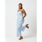 Asymmetrical off-the-shoulder twisted jumpsuit.