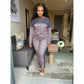 Casual Print Long Sleeve Two Pieces