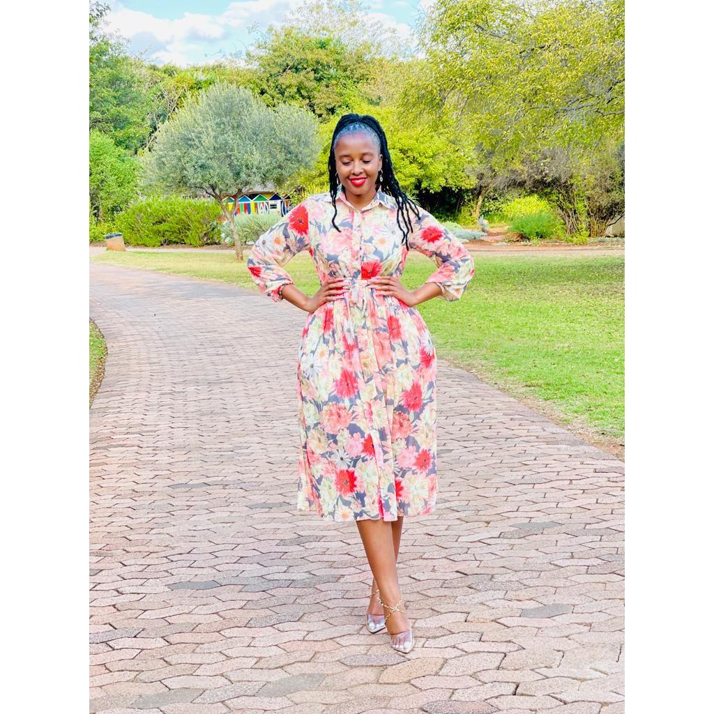 Floral Chiffon Maxi Dress