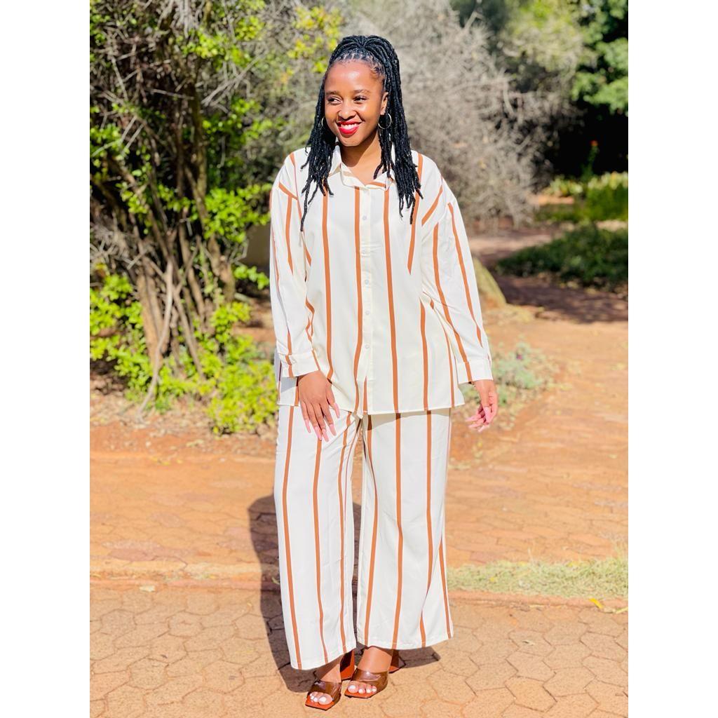 Striped Pants & Shirt Set