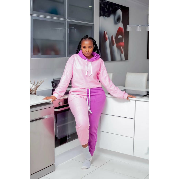 Two Tone Sweaters Tracksuit Set
