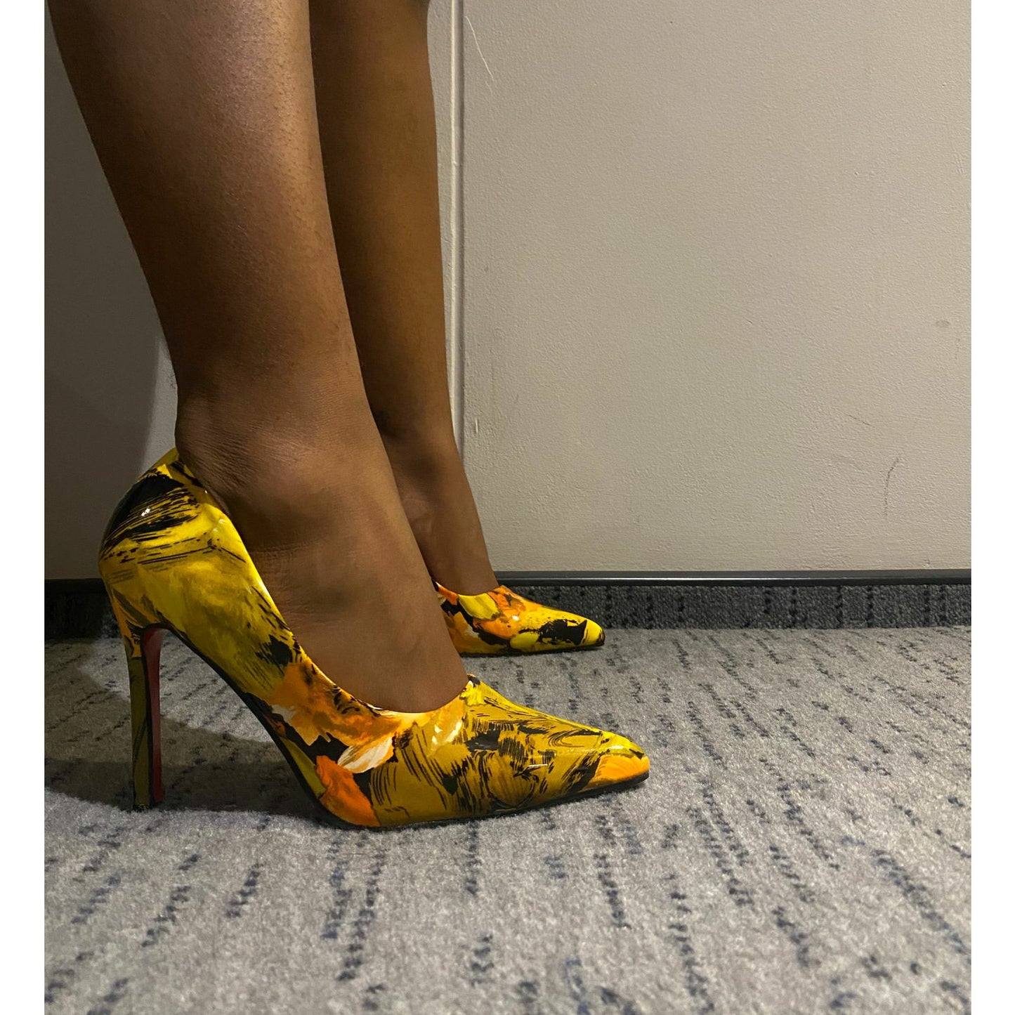 Floral Slip Stiletto Heel