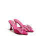 Pointed toe big bow stiletto shoes