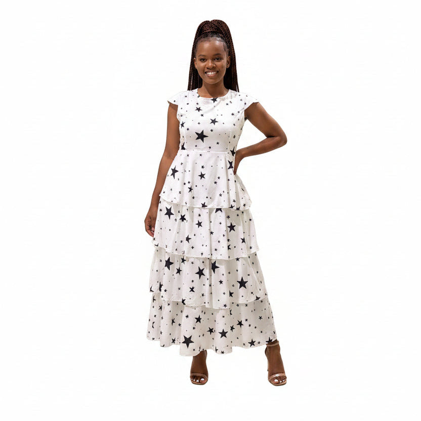 Sleeveless Layered Floral Maxi Dress