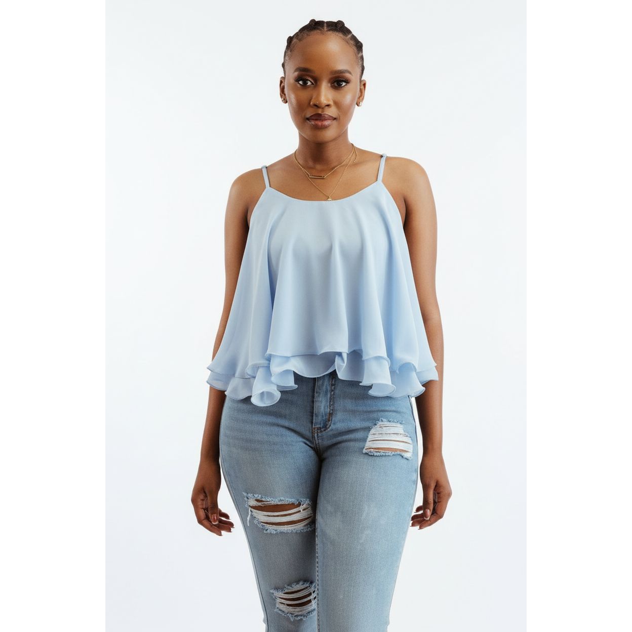 Sleeveless Fashion Blouse