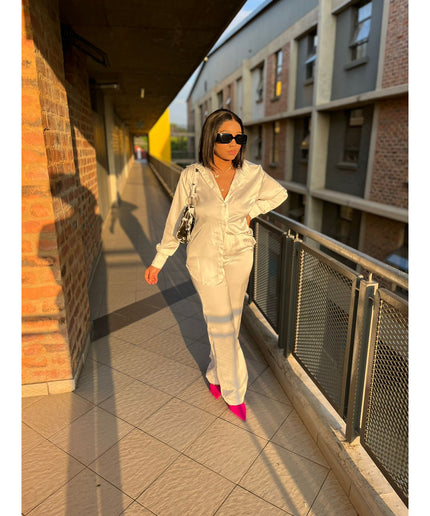 Silky Shirt and Trouser Twin Set