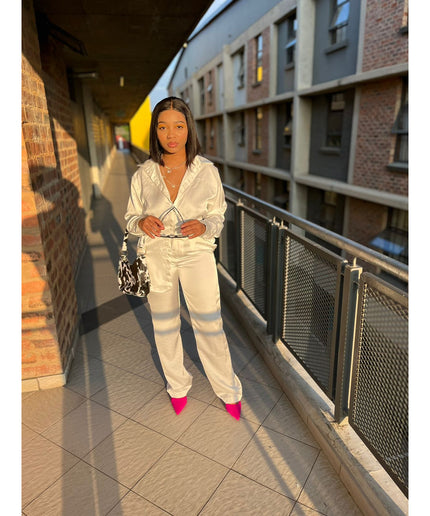 Silky Shirt and Trouser Twin Set