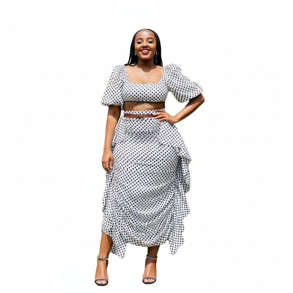 Polka Dot Skirt and Top Set