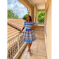 Short Sleeve Round Neck Midi Dress