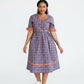 Three Quarter Sleeve Ankara Dress