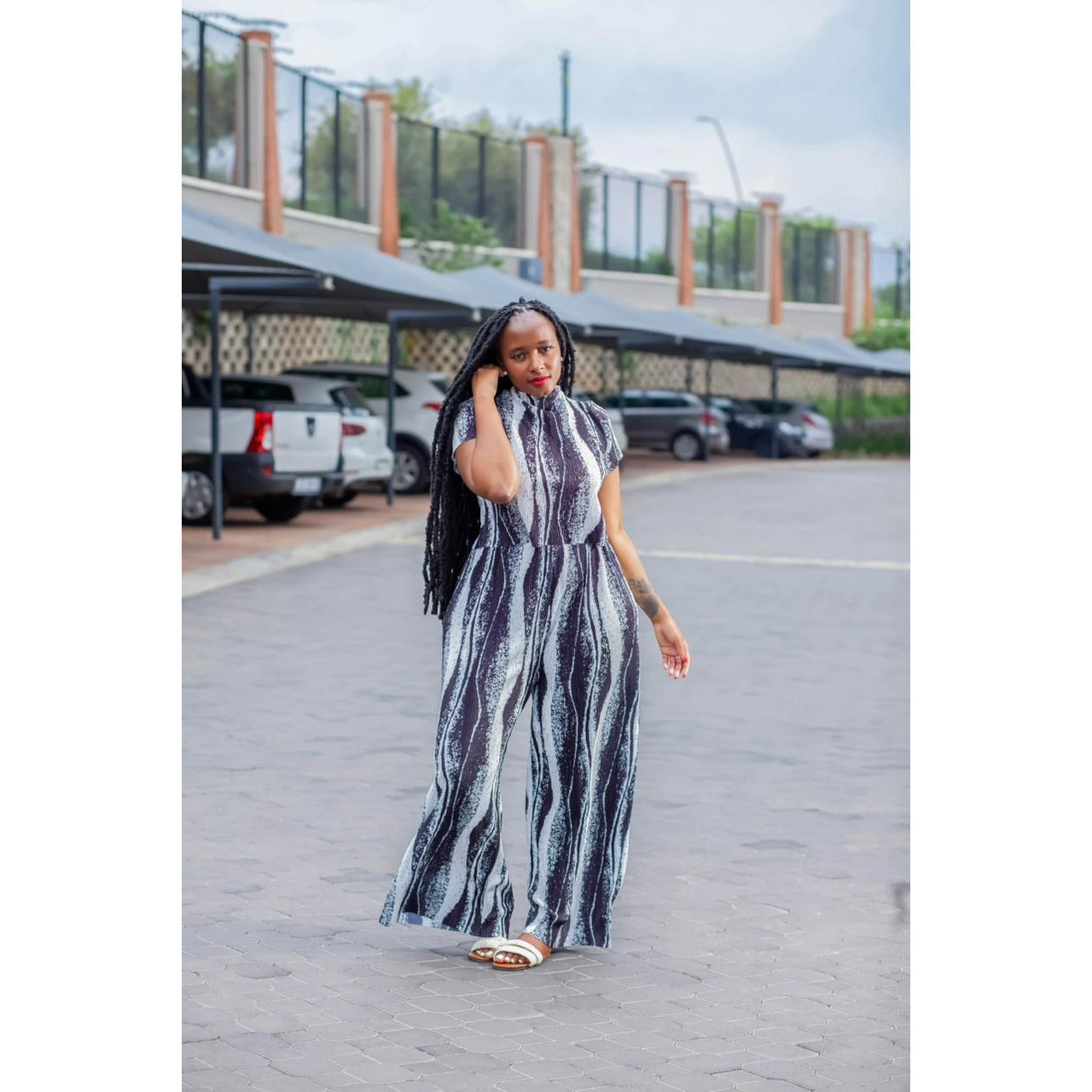 Print Palazzo High Waisted Pant and Top Set