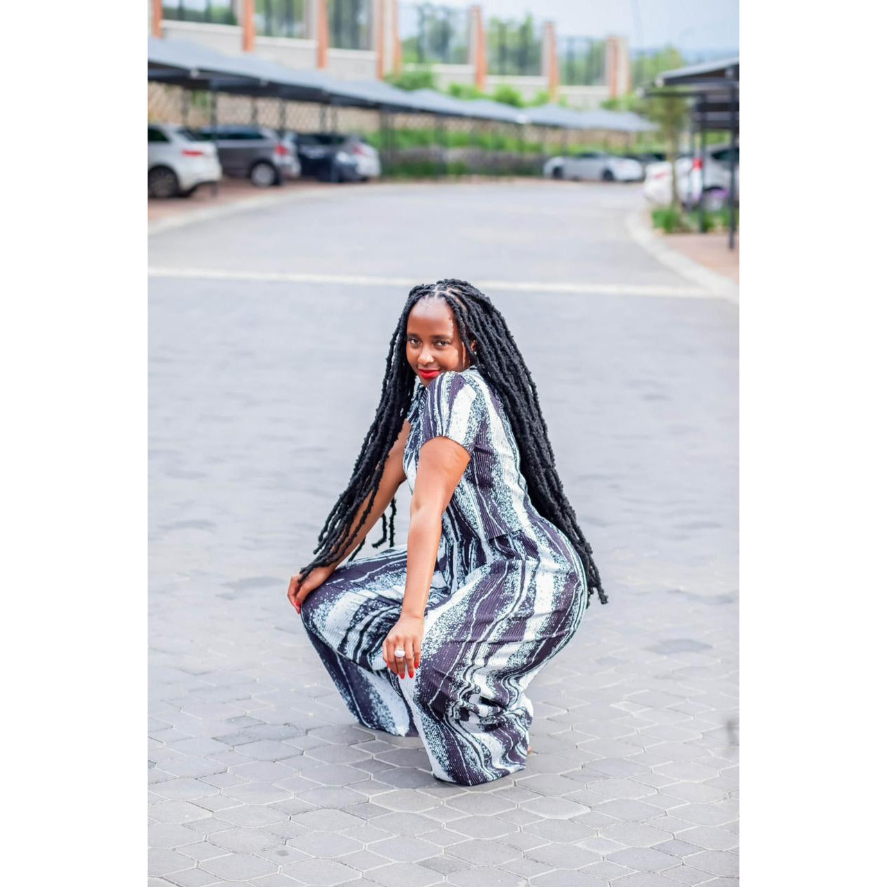 Print Palazzo High Waisted Pant and Top Set