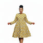 African Long Sleeve Printed Dress