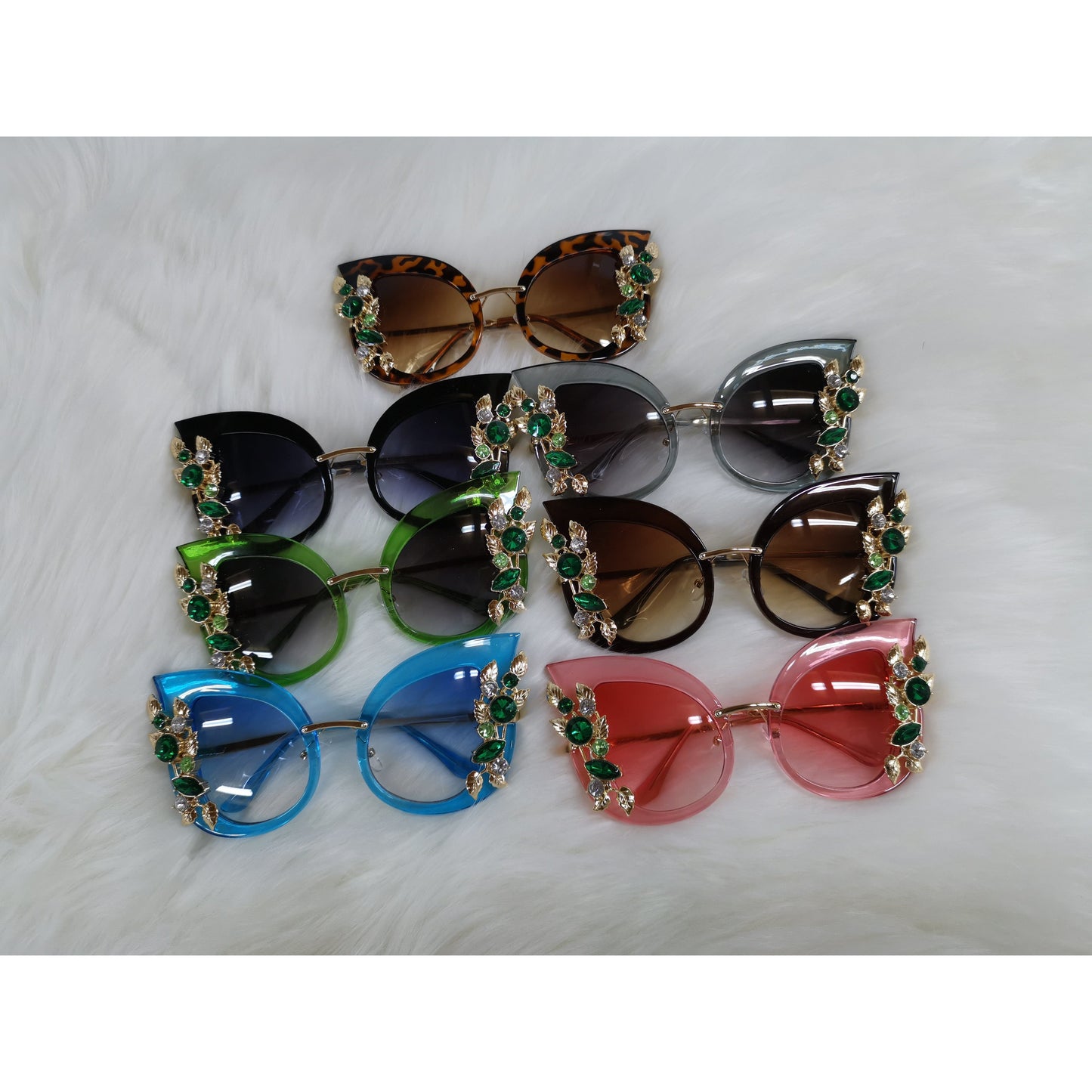 Flower Rhinestone Sunglas