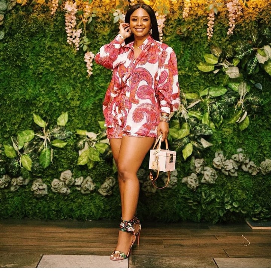 Retro Geometric Print Two-Piece Set