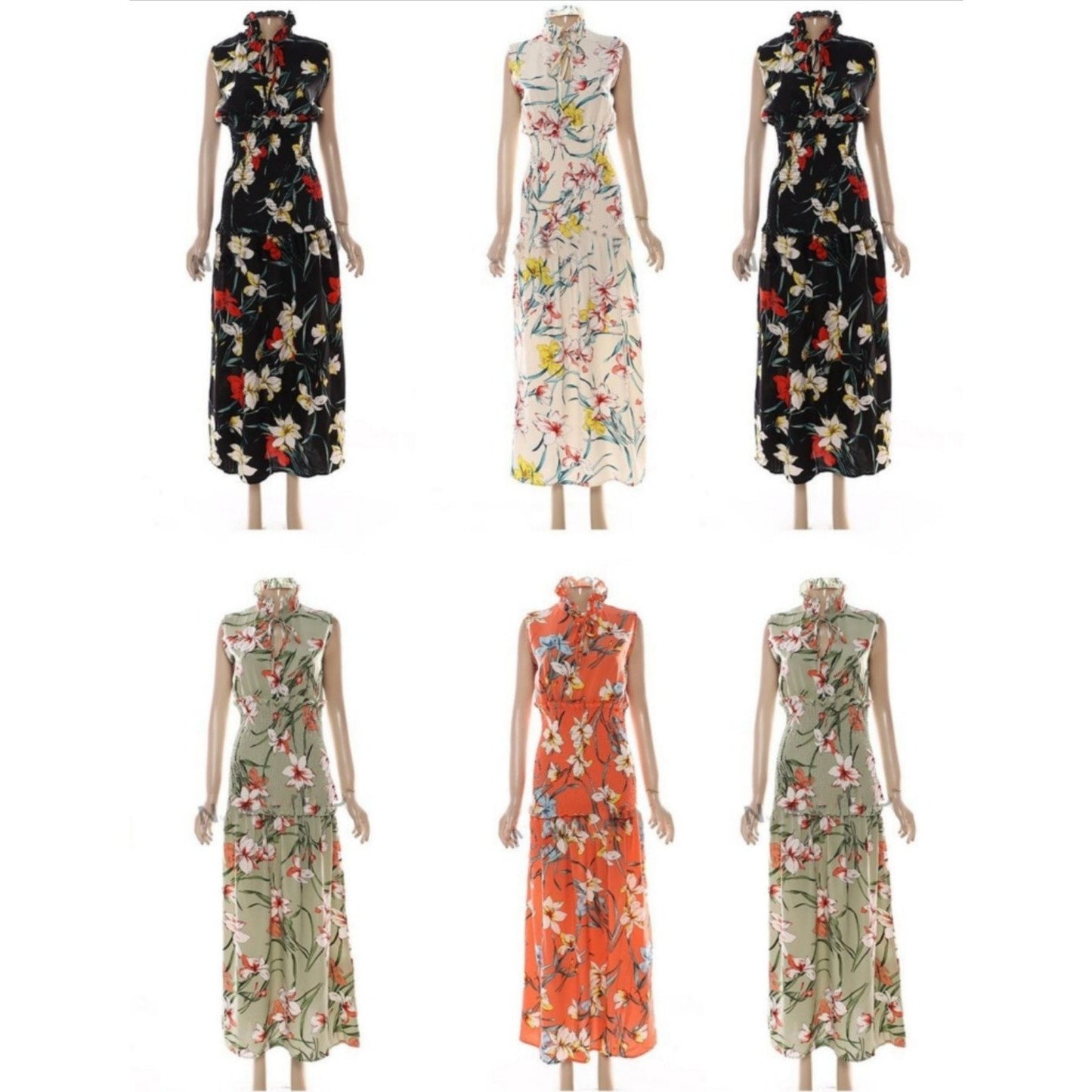 Sleeveless Floral Maxi Dress 