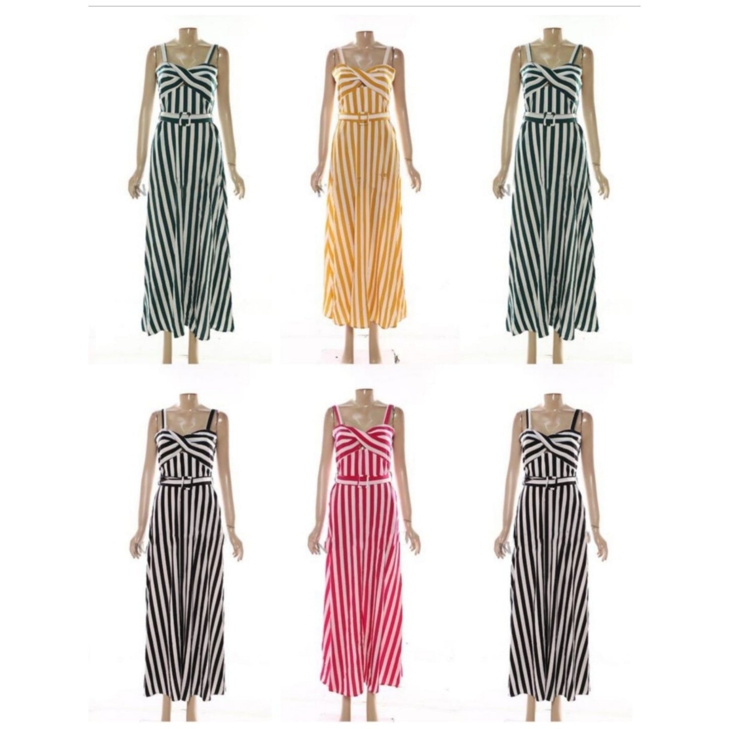 Striped sleeveless Maxi Dress 