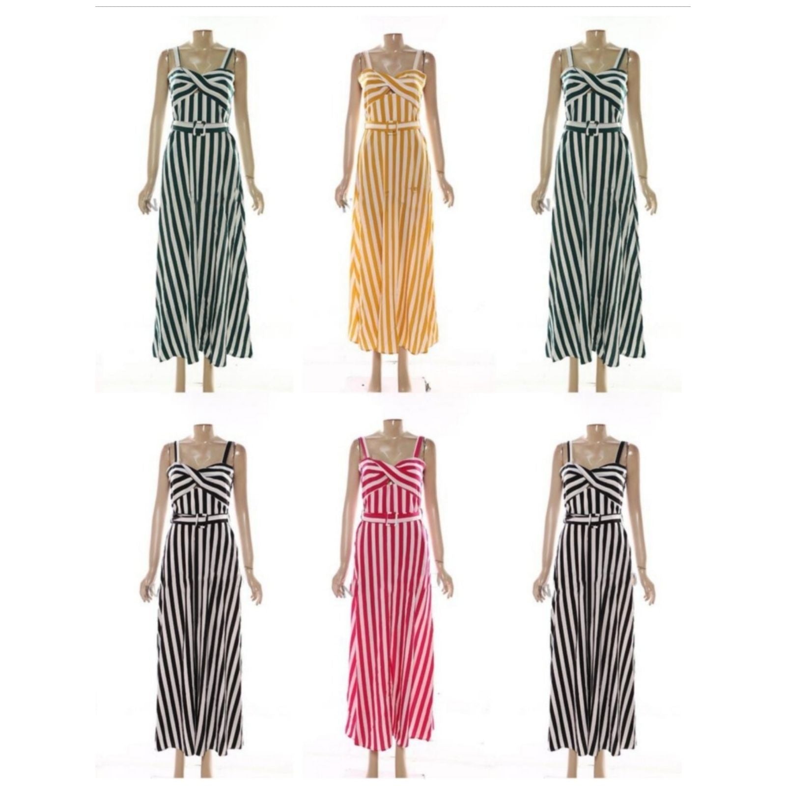Striped sleeveless Maxi Dress 