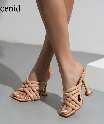 Square toe high heels