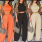 Palazzo Pant And Crop Top Set