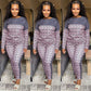 Casual Print Long Sleeve Two Pieces