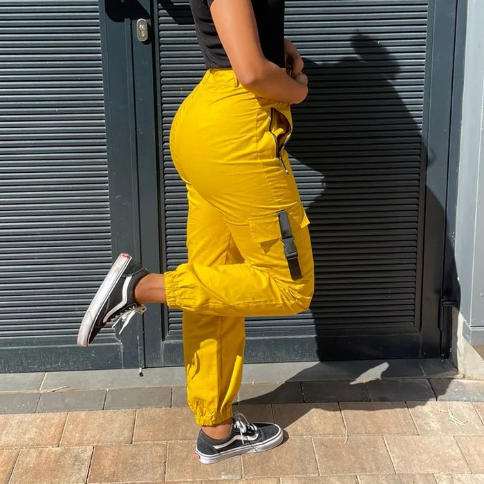Fashion (Yellow)Y2K Clothing Oversized Drawstring Low Waist Parachute Loose  Fit Sweatpants Trousers Women Jogger Cargo Pants Streetwear Outfits DOU @  Best Price Online | Jumia Egypt