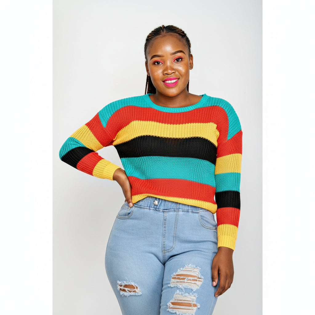 Rainbow Sweater Jersey - YELLOW SUB TRADING 