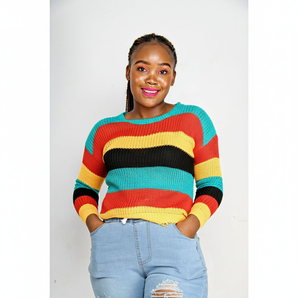 Rainbow Sweater Jersey - YELLOW SUB TRADING 