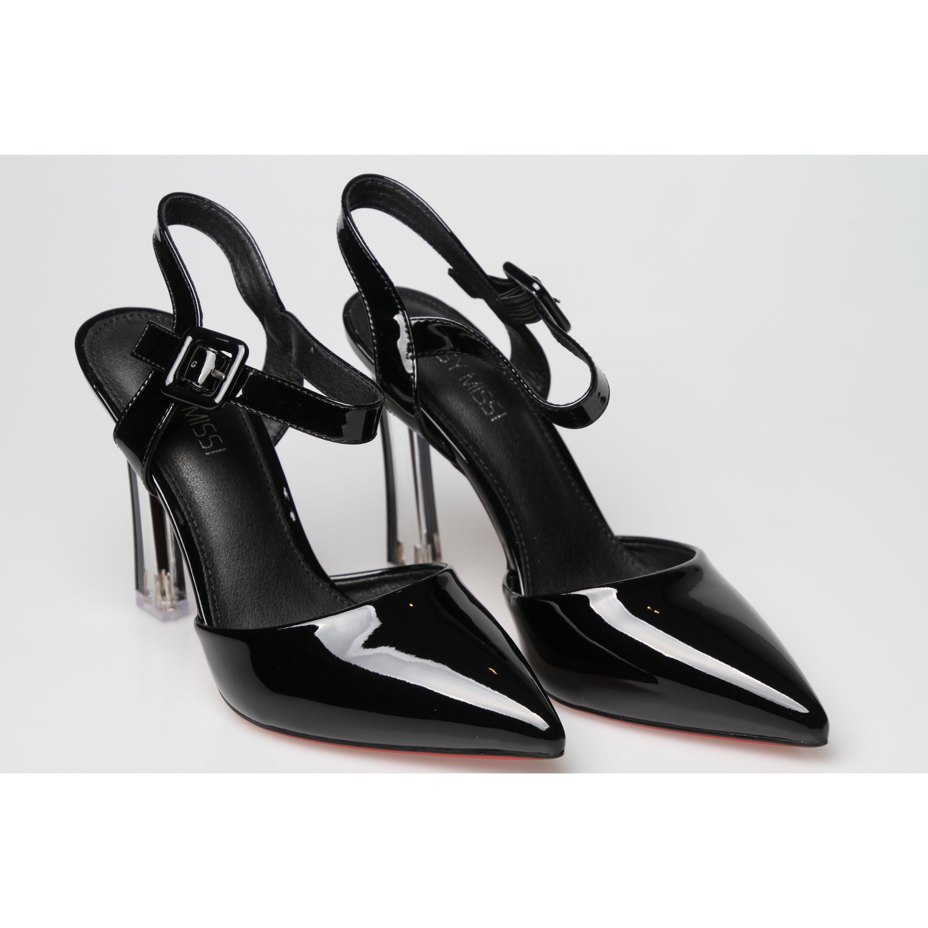 Pointed Closed Toe Crystal Heel