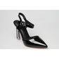 Pointed Closed Toe Crystal Heel