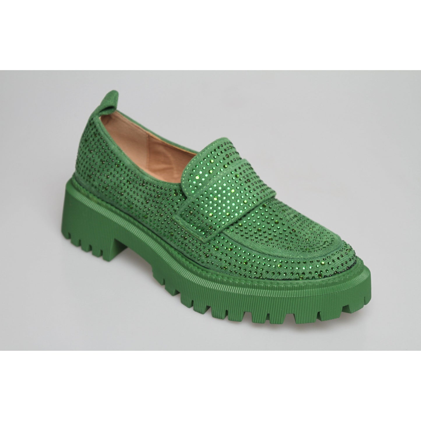 Glitter Square Toe Platform Oxford Shoes