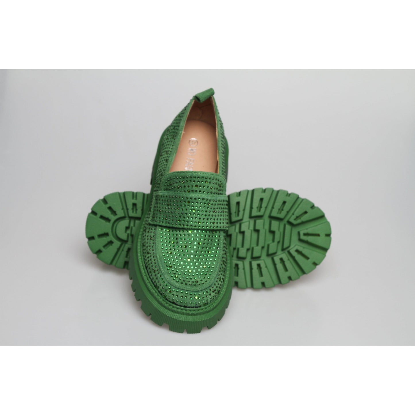 Glitter Square Toe Platform Oxford Shoes