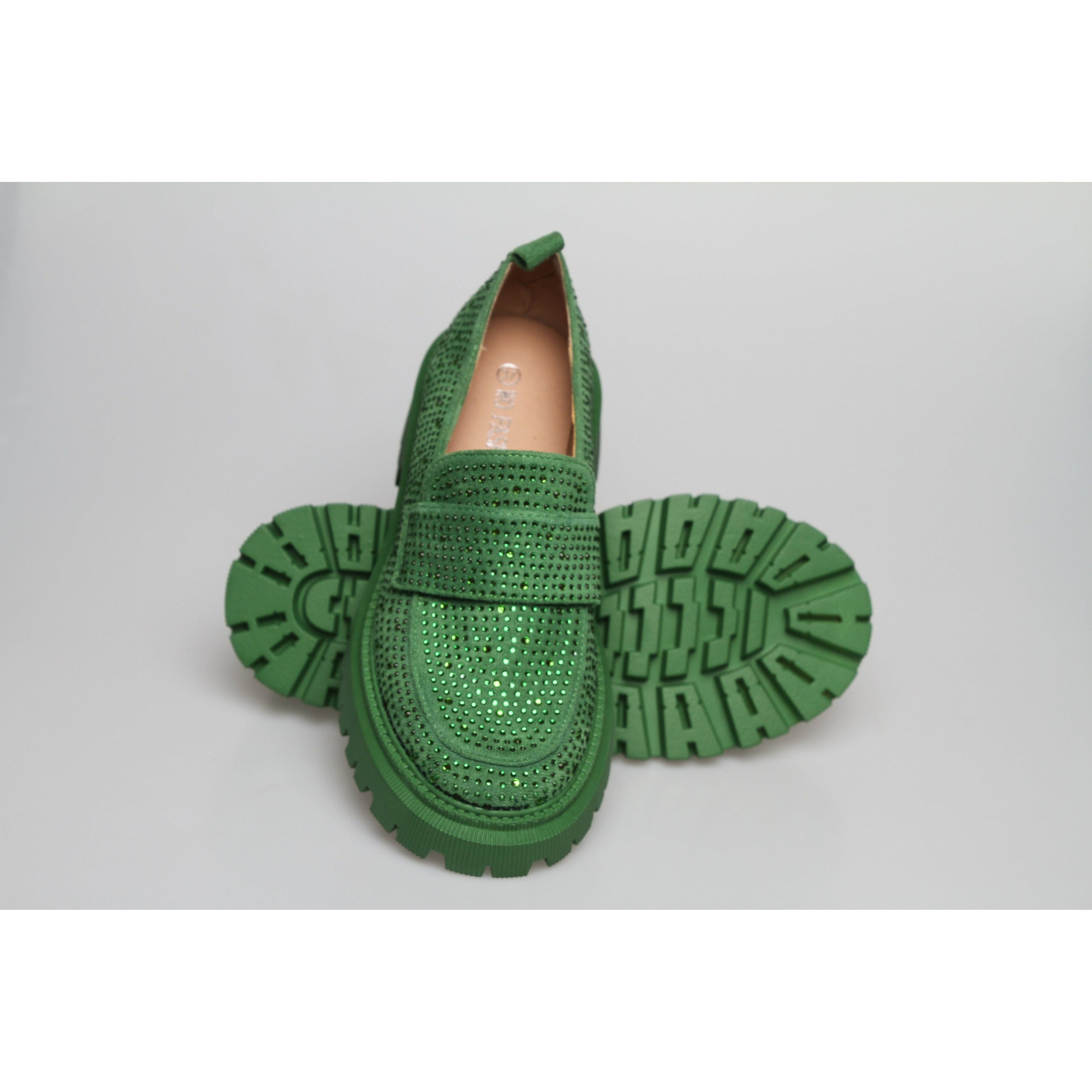 Glitter Square Toe Platform Oxford Shoes