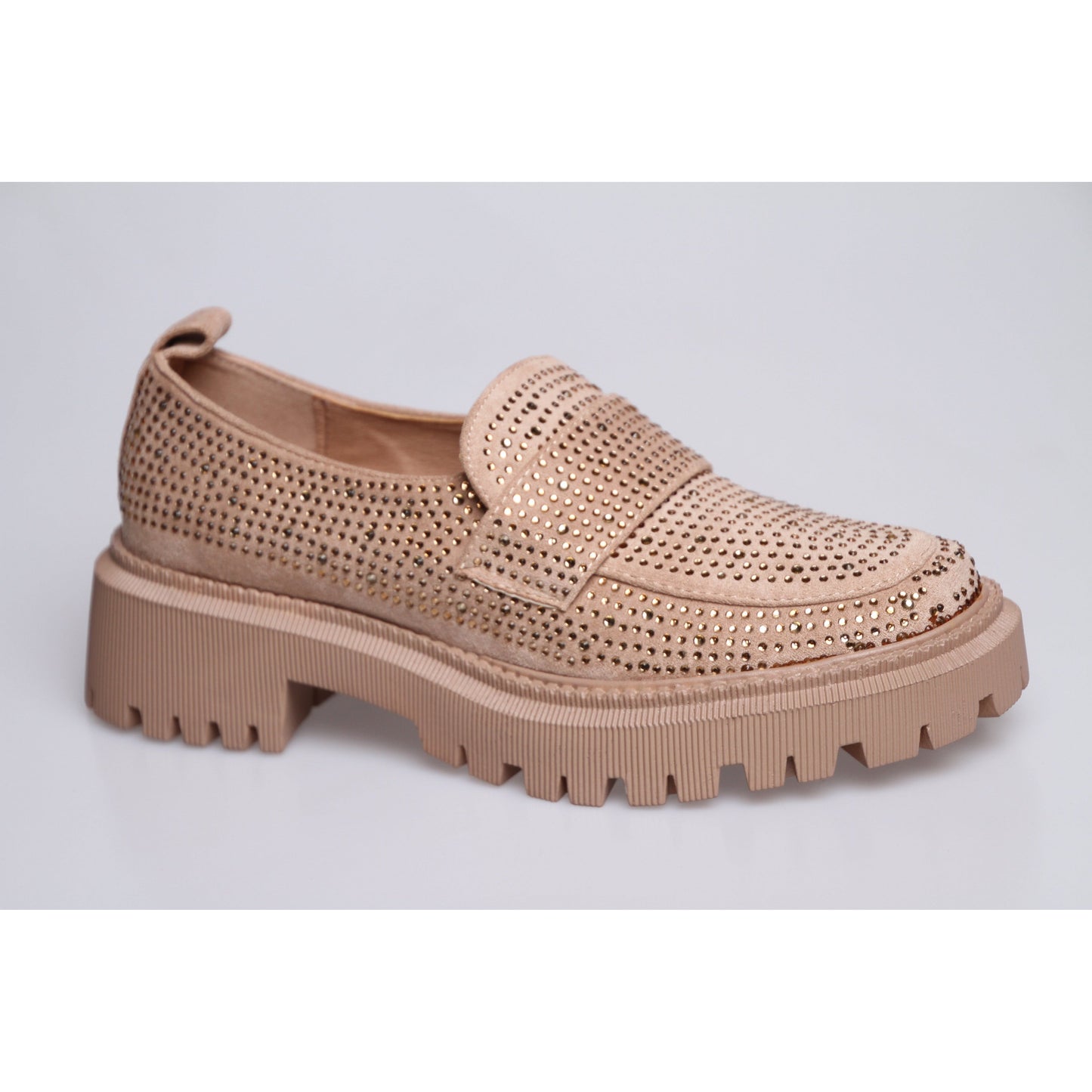 Glitter Square Toe Platform Oxford Shoes