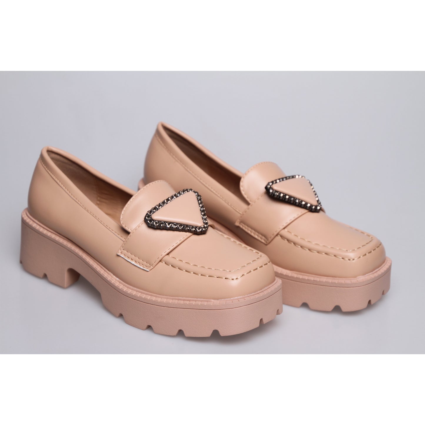 Square Toe Platform Oxford Shoes