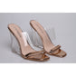 Crystal High Heel Wedge Sandals