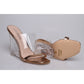 Crystal High Heel Wedge Sandals