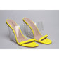 Crystal High Heel Wedge Sandals